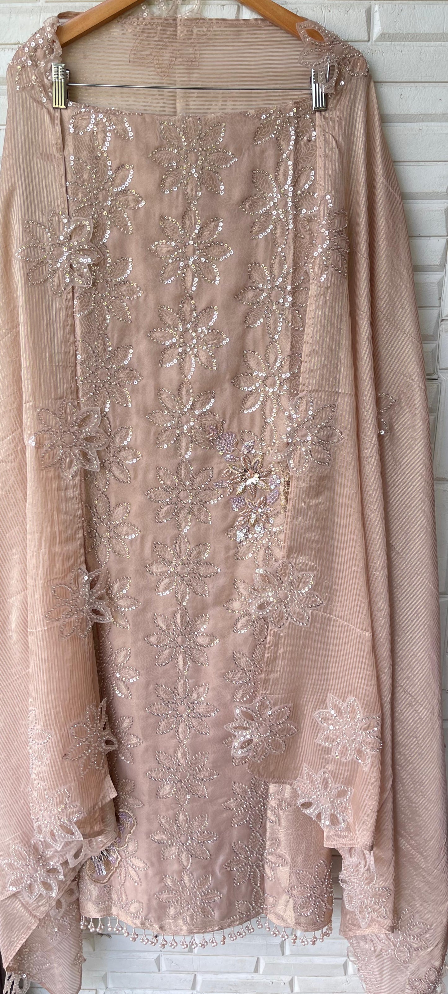 Pure brocade self banarasi shimmer silk unstitched ladies suit Rc17747 (b)