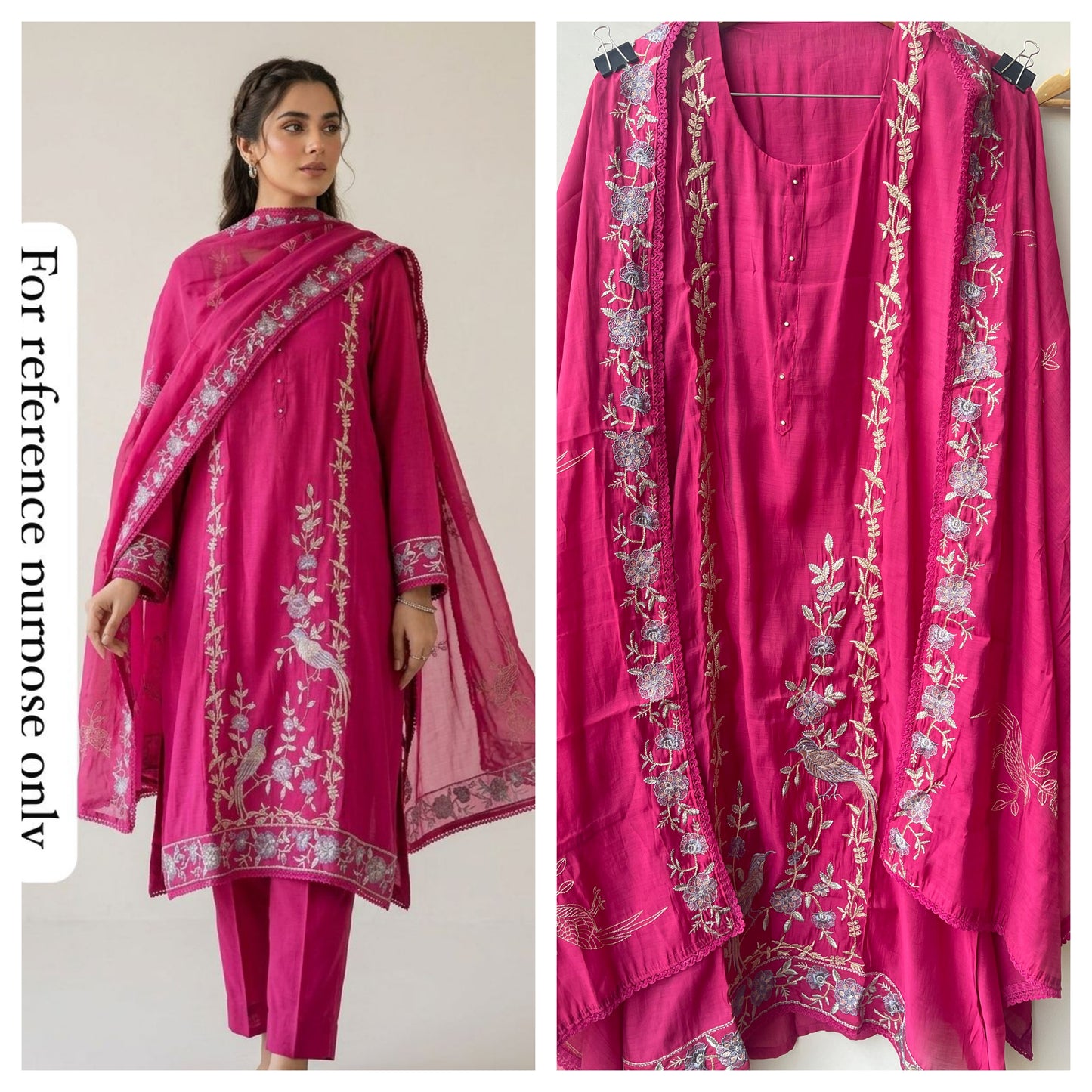 Mul Chanderi Unstitched Ladies Suit - RC18874