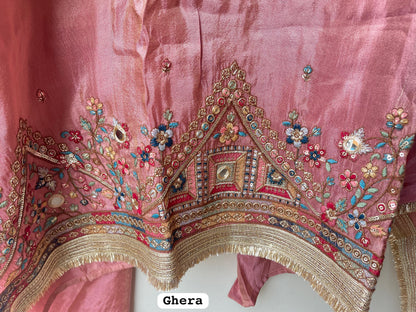 Premium Shimmer Silk Unstitched Designer Suit Set