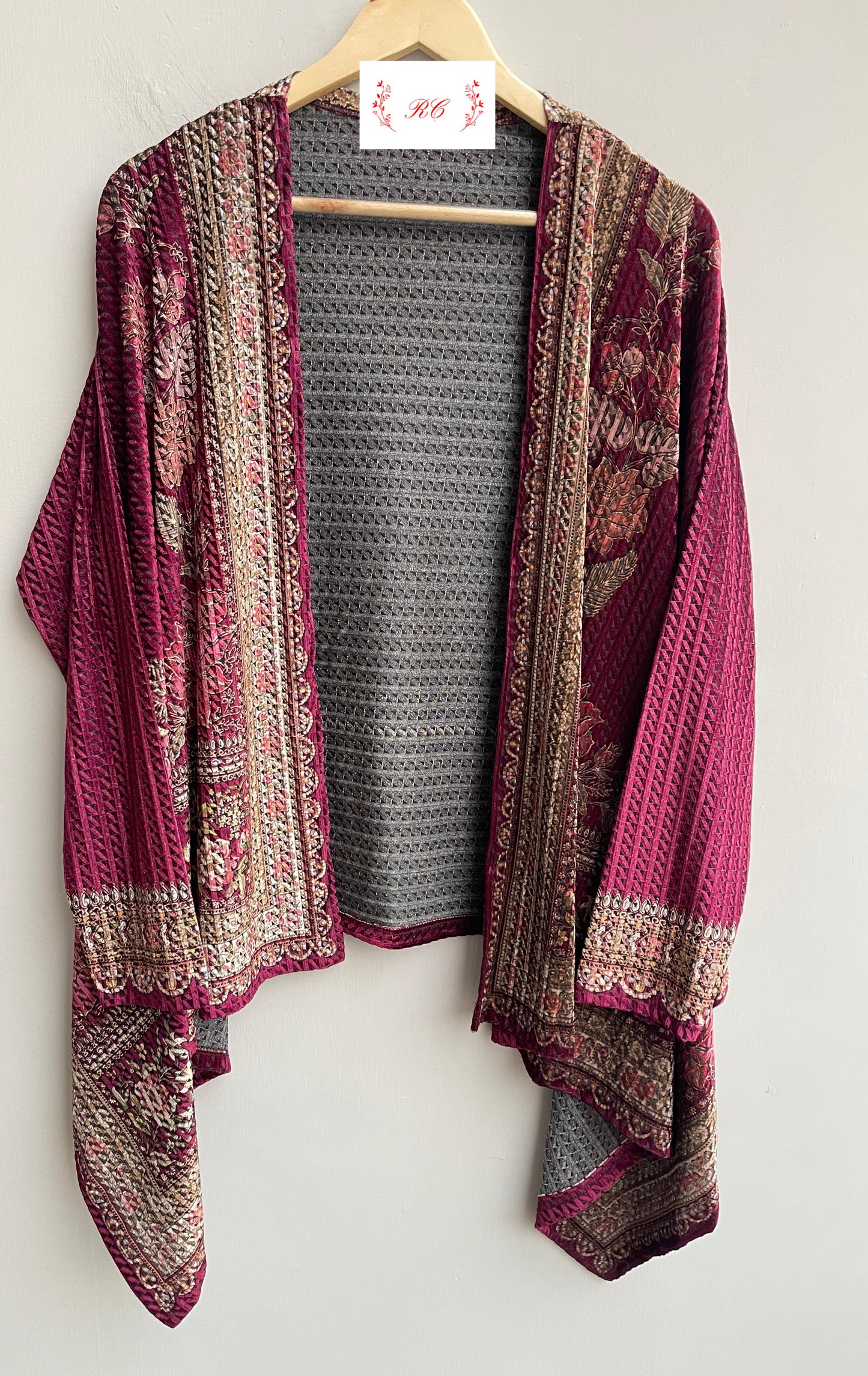 Imported velvet readymade ladies winter coord set Rc18815