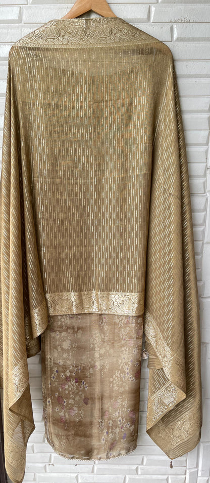 Banarasi shimmer silk unstitched ladies suit Rc17666 (a)