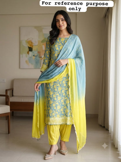 Organza Tuile printed ladies unstitched suit Rc19059