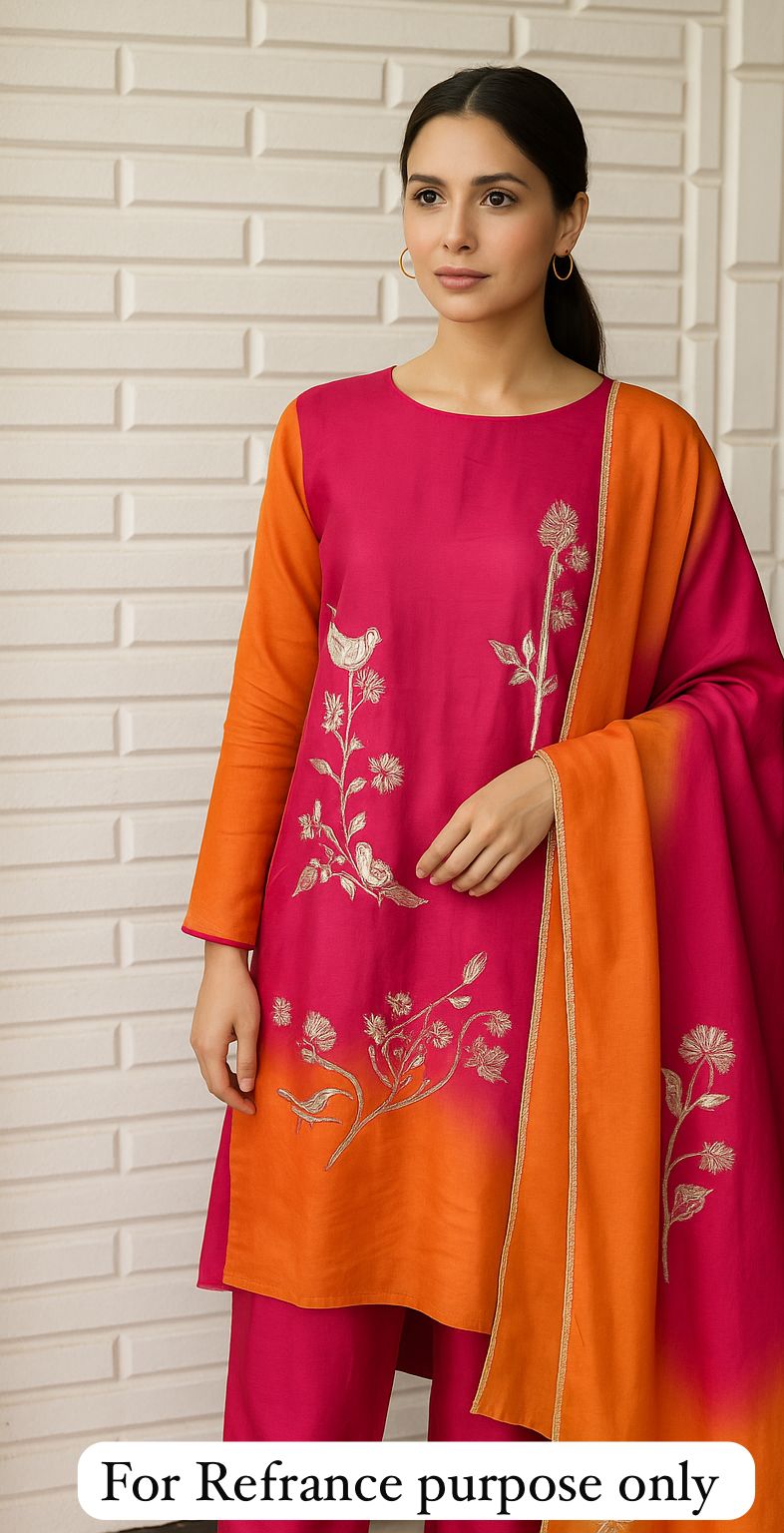 Shimmer silk unstitched ladies suit Rc17752