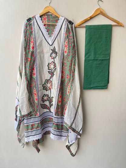 Cotton Printed Unstitched Ladies Suit with Resham Patchwork RC-19017 - Royal Chic by Priti (photo 7)