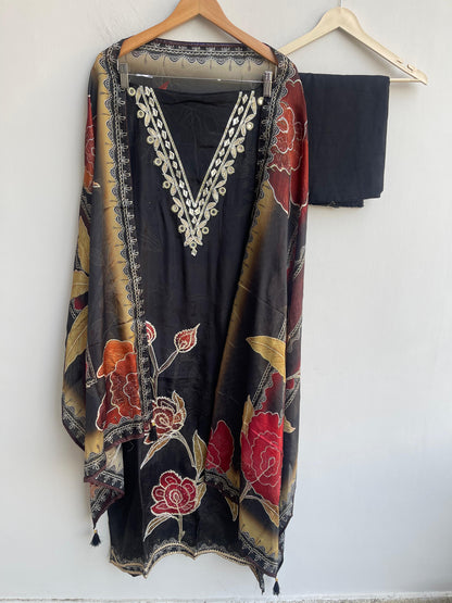 Self soft organza unstitched ladies suit Rc18421