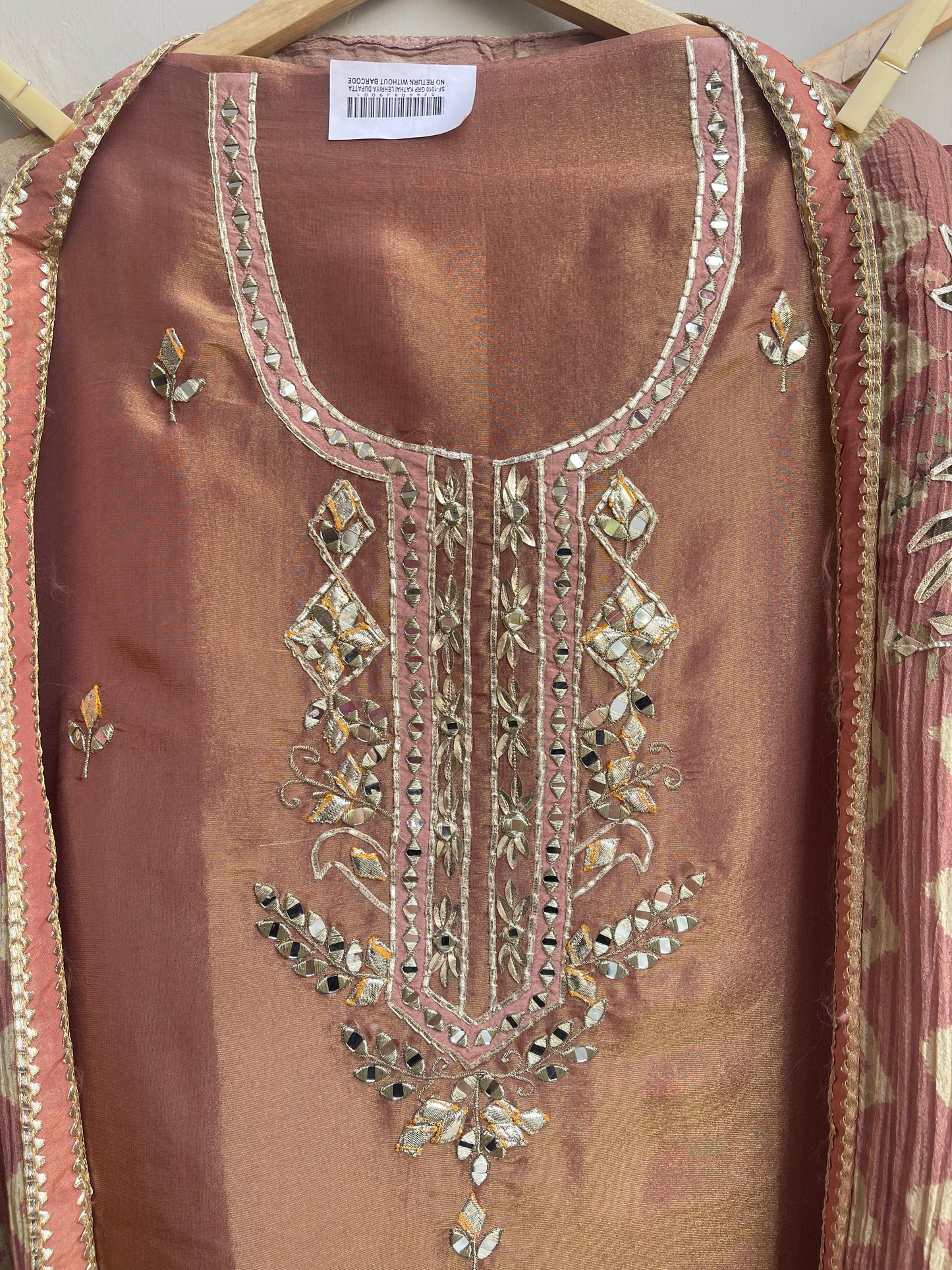 Shimmer silk unstitched ladies suit Rc17949