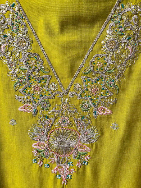 Silk unstitched ladies suit Rc17493