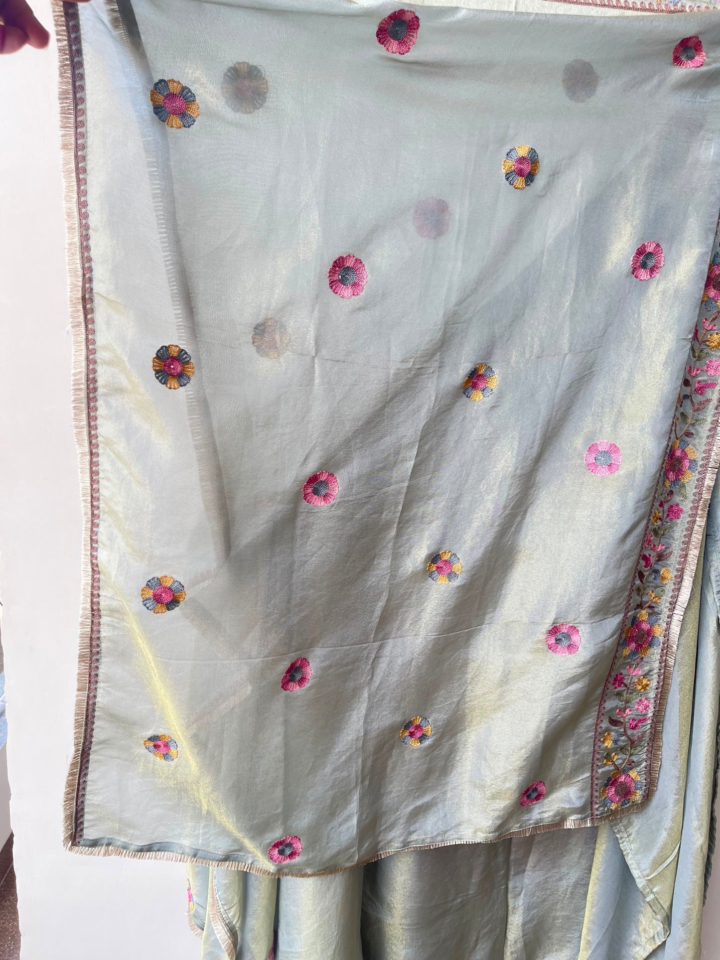 Shimmer silk unstitched ladies suit Rc19069
