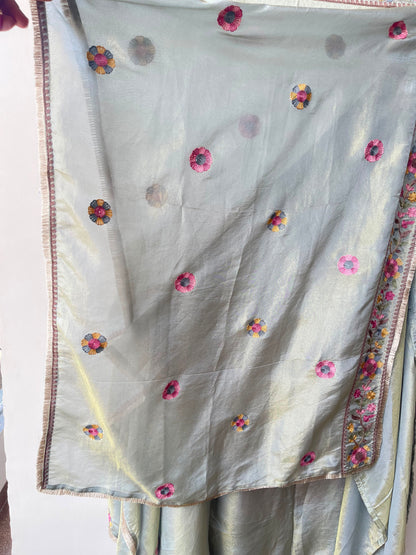 Shimmer silk unstitched ladies suit Rc19069