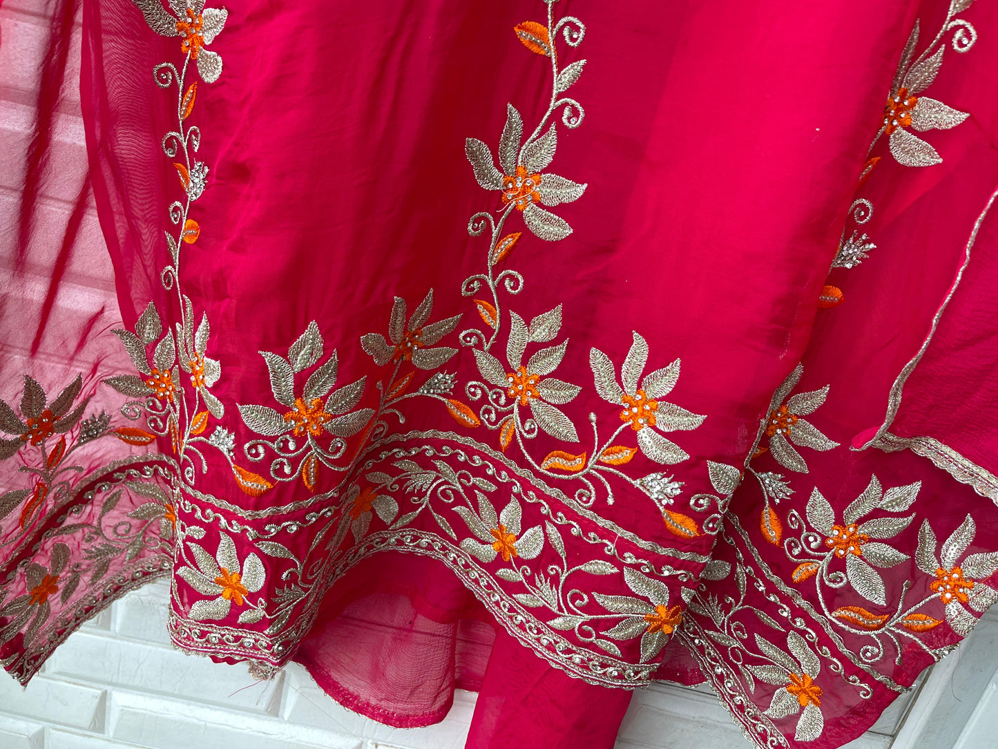 Organza semi-stitched ladies suit Rc17476 (b)