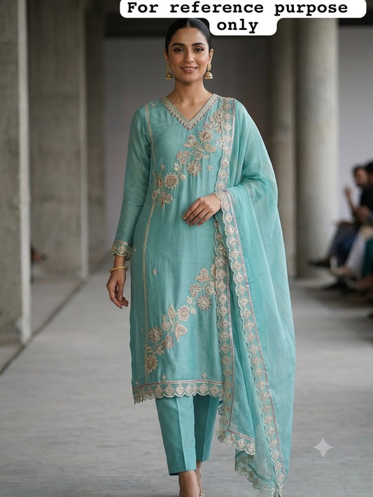 Shimmer silk unstitched ladies suit Rc19203 (a)