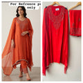 Pure glass organza ladies unstitched suit Rc19185 (b)