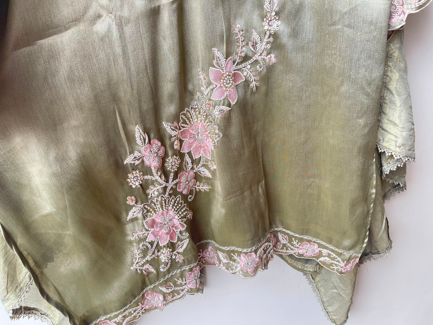 Pure shimmer giraffe silk unstitched ladies suit Rc19170 (b)
