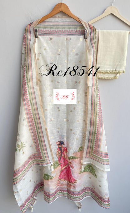 Soft banarasi kota doriya unstitched ladies suit Rc18541
