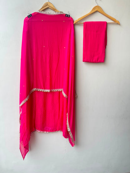 Mul chanderi printed ladies unstitched suit Rc19238