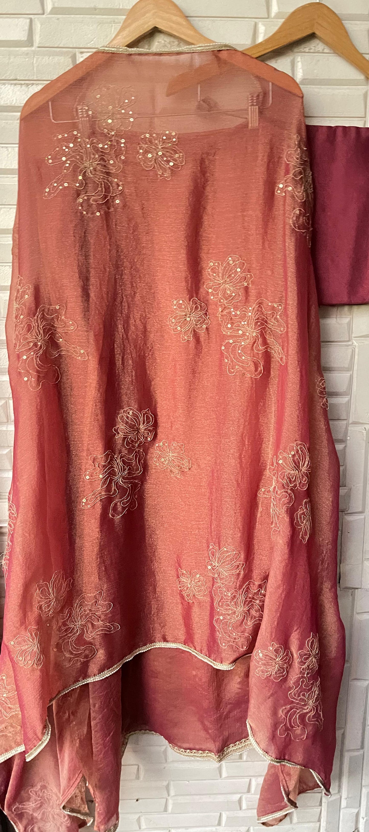 Self crushed shimmer chinon unstitched ladies suit Rc17788 (c)