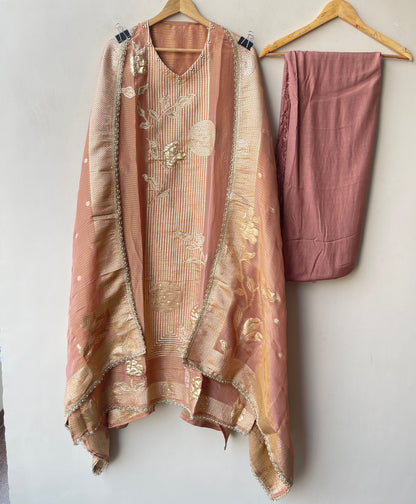 Banarasi shimmer silk ladies unstitched suit Rc19303 (b)