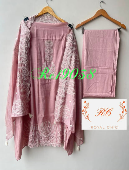 Mul chanderi unstitched ladies suit Rc19038