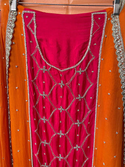 Organza unstitched ladies suit Rc17496