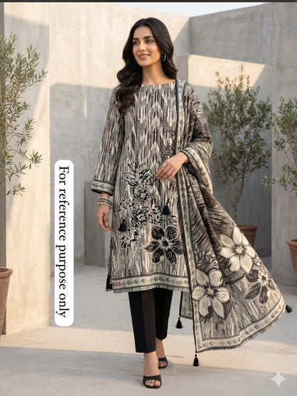 Zari weaving muslin printed ladies suit Rc18993