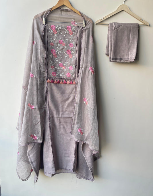 Soft Self Linen Unstitched Ladies Suit RC-18716