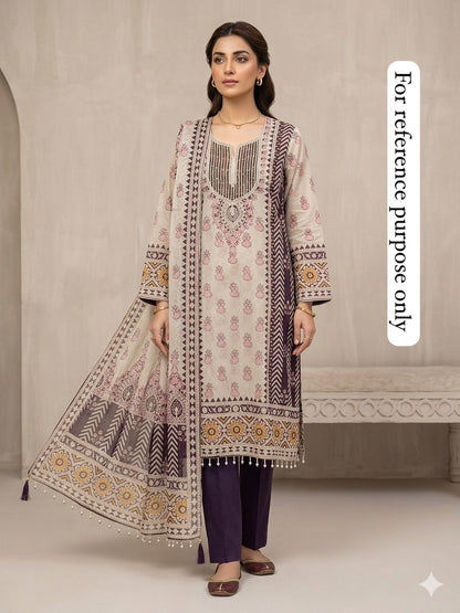Organza printed unstitched ladies suit Rc18929
