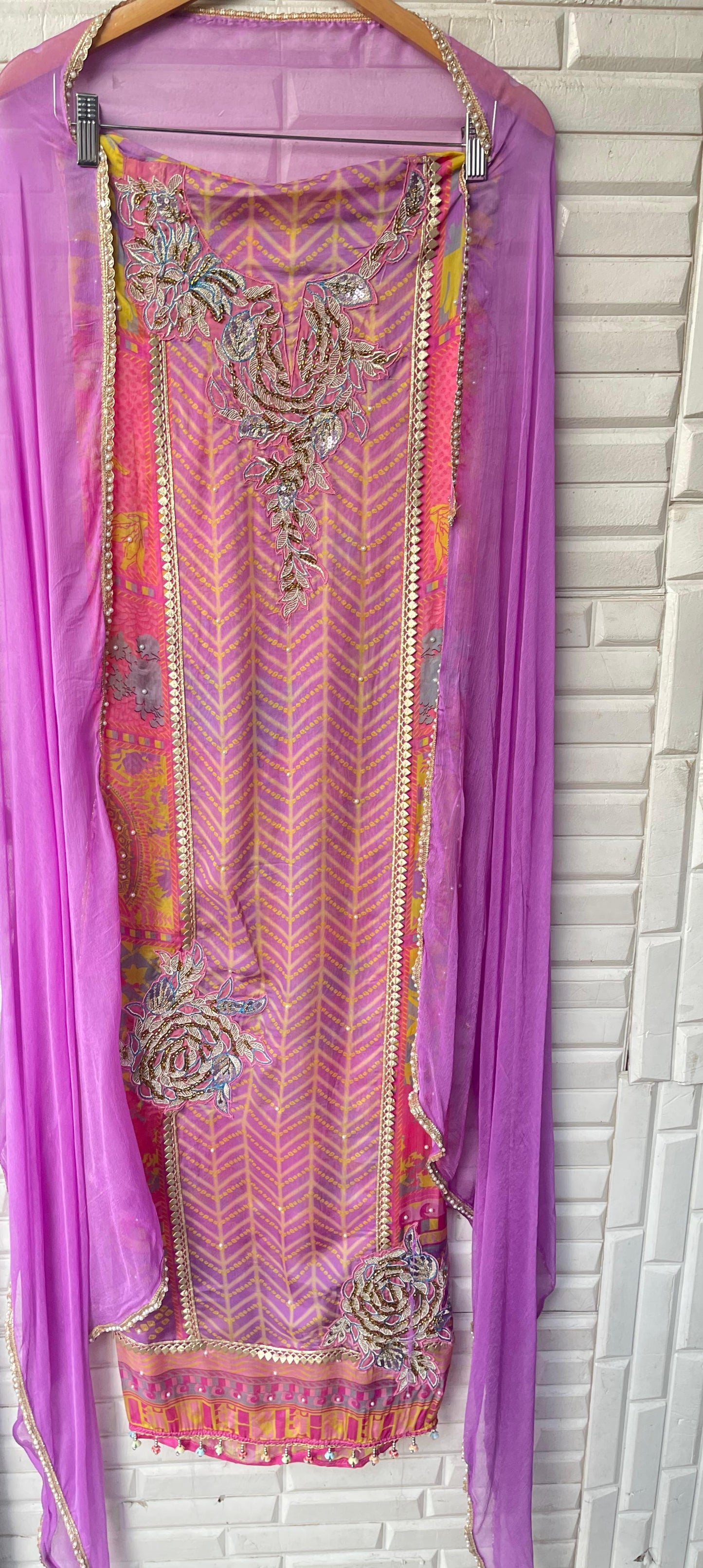 Organza unstitched ladies suit Rc17296