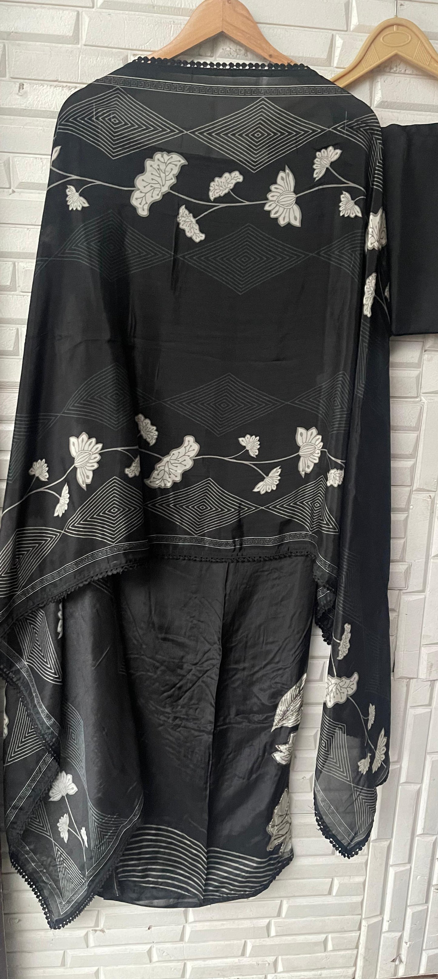 Glass organza unstitched ladies suit Rc17841