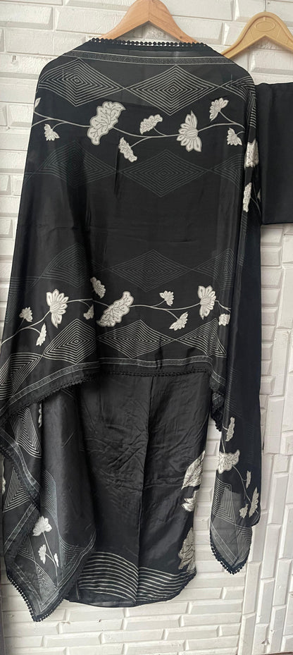 Glass organza unstitched ladies suit Rc17841