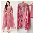 Premium Shimmer Tissue 3pcs Unstitched Designer Suit Set