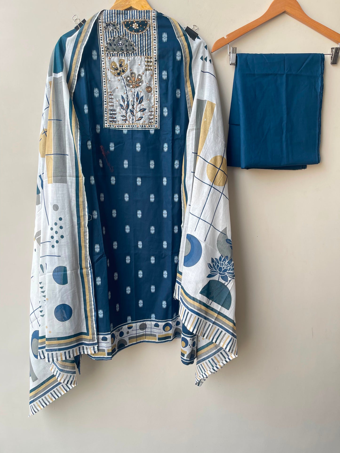 Cotton Weaving Unstitched Ladies Suit with Mirror Work RC-19019(A) - Royal Chic by Priti (photo 8)