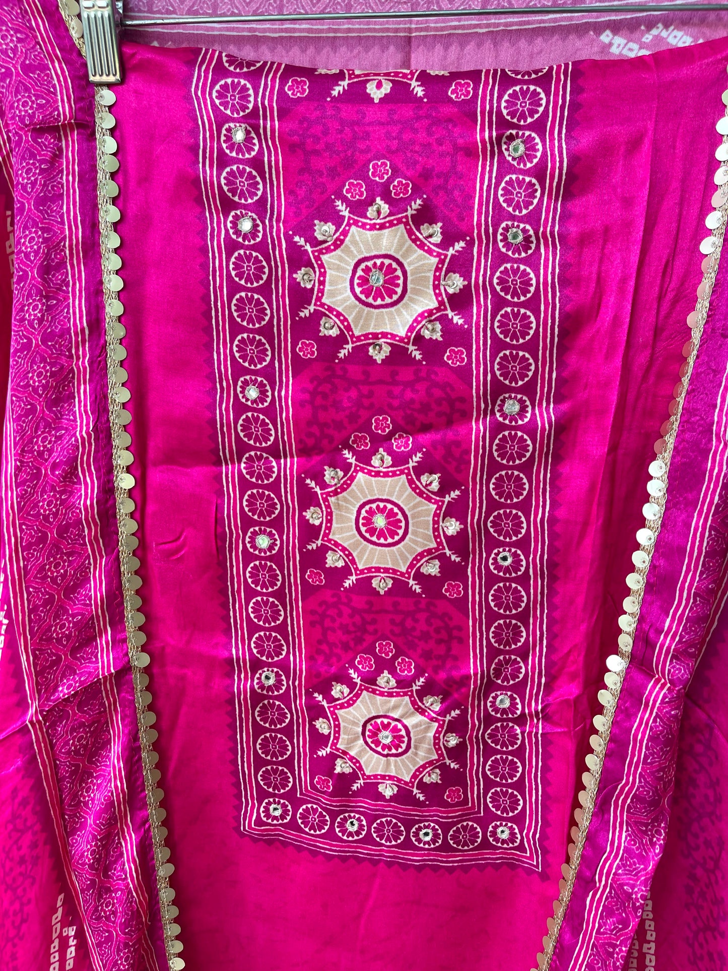 Gajji silk unstitched ladies suit  Rc19288
