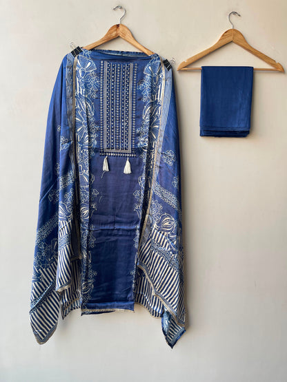 Gajji silk printed unstitched ladies suit Rc19311 (a)