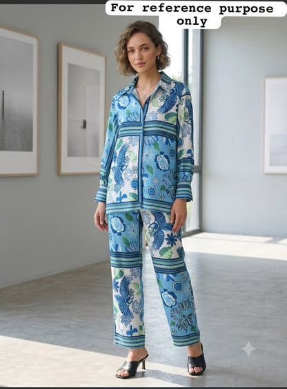 Soft muslin cotton printed stitched ladies coord set Rc19097