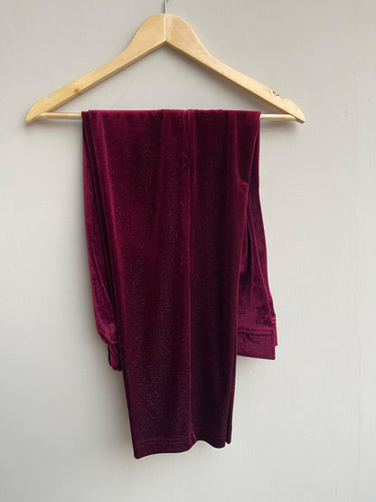 Imported velvet readymade ladies winter coord set Rc18815