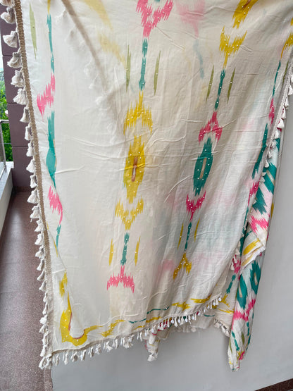 Mul chanderi printed ladies unstitched suit Rc19237 (b)