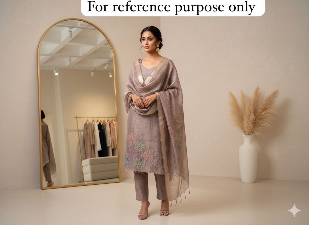 Maheshwari shimmer linen unstitched ladies suit Rc18412 (a)