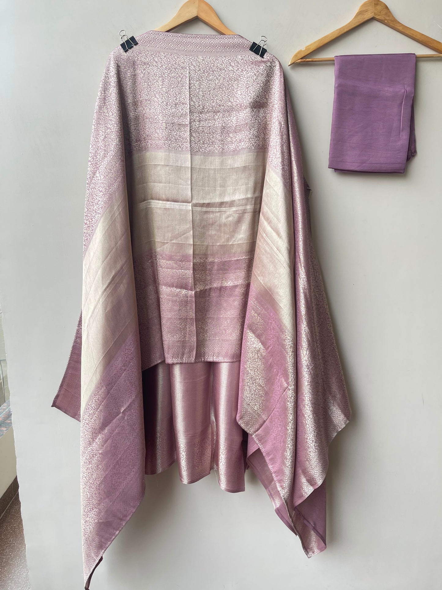 Self giraffe silk unstitched ladies suit Rc19271 (b)