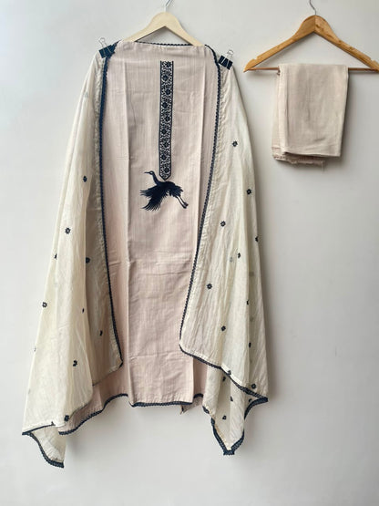 Cotton linen fabric ladies unstitched suit Rc19143