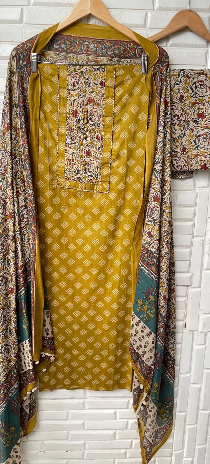 Cotton Unstitched Ladies Suit Rc17394(a)