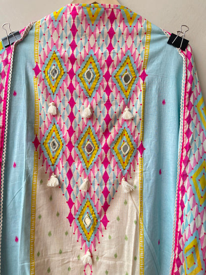 Pure soft cotton printed unstitched ladies suit Rc19055
