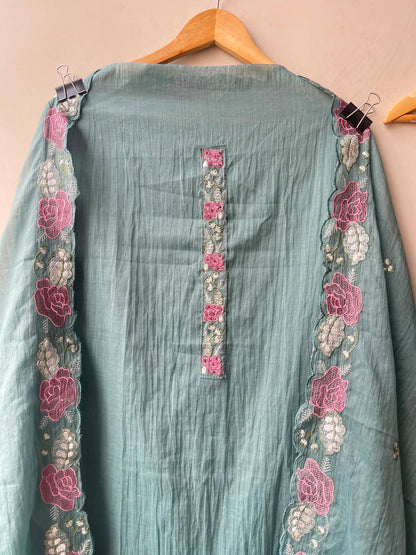 Crushed mul cotton ladies unstitched suit Rc19198