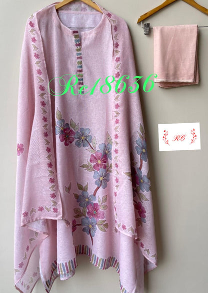 Linen Printed Unstitched Ladies Suit RC18636 – view 3