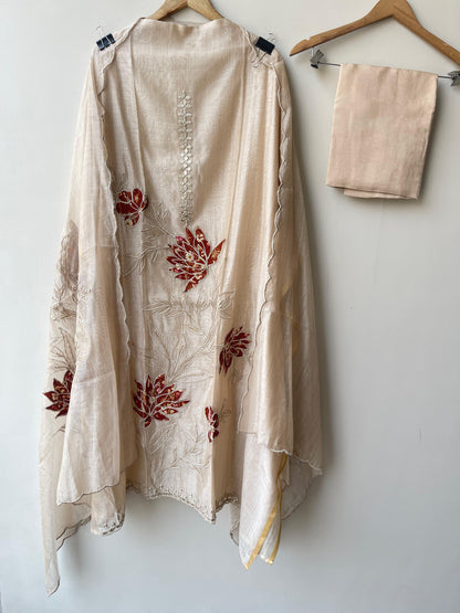Mul chanderi unstitched ladies suit Rc18924 (c)