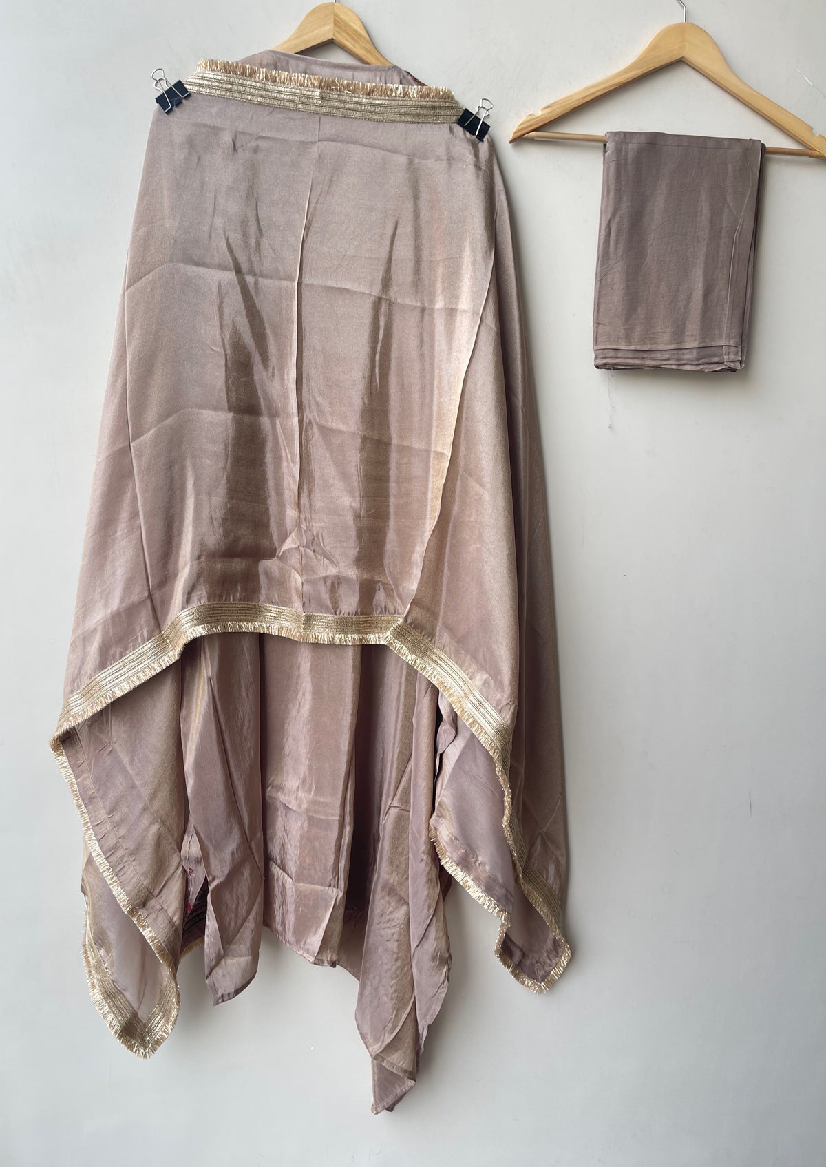 Premium Shimmer Silk Unstitched Designer Suit Set