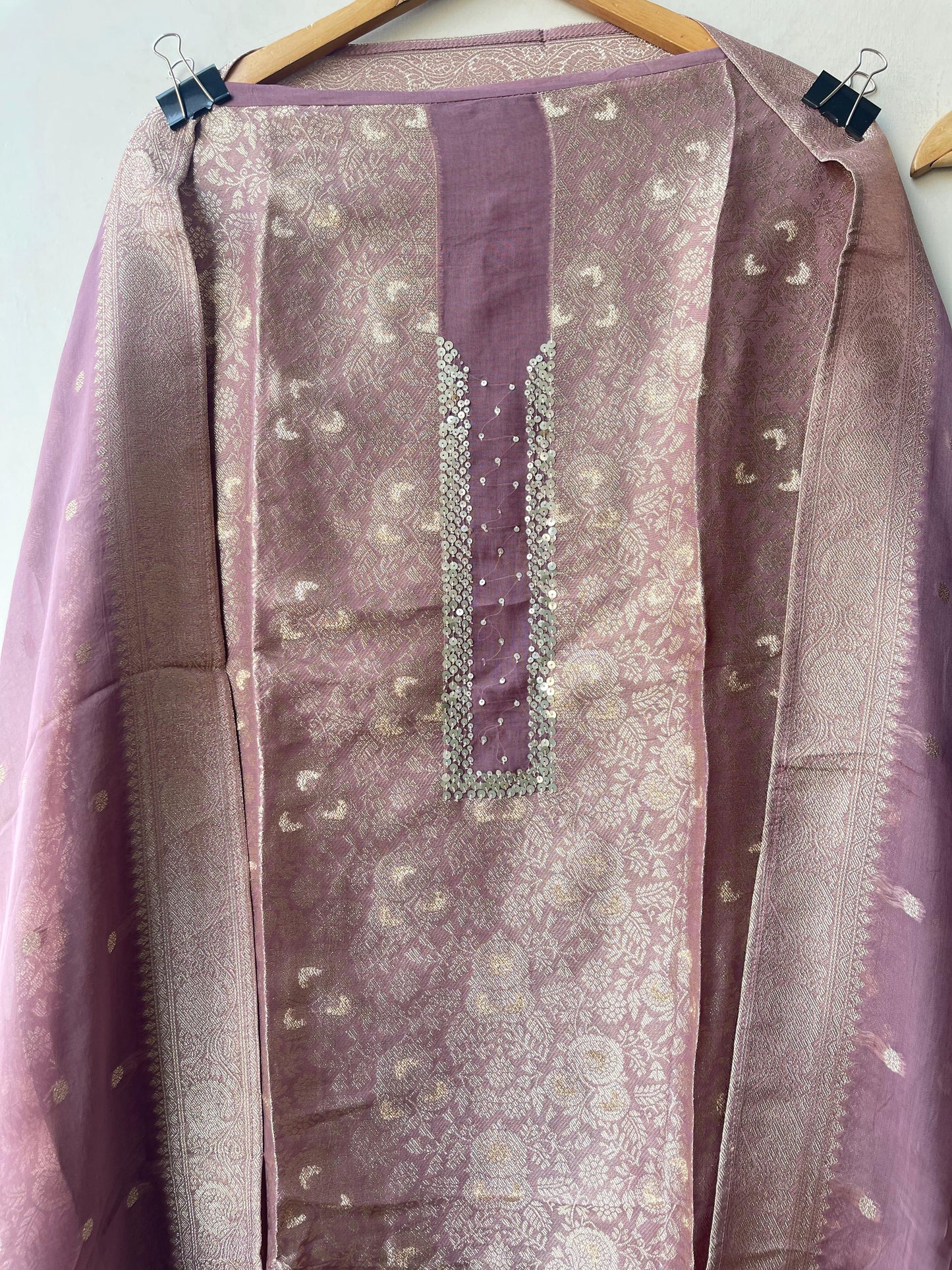 Pure Banarasi brocade silk unstitched ladies suit Rc19348 (a)