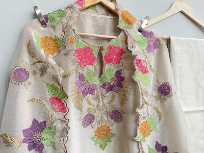 Shimmer silk unstitched ladies suit Rc17919