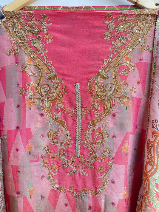 Shimmer silk unstitched ladies suit Rc17879 (a)