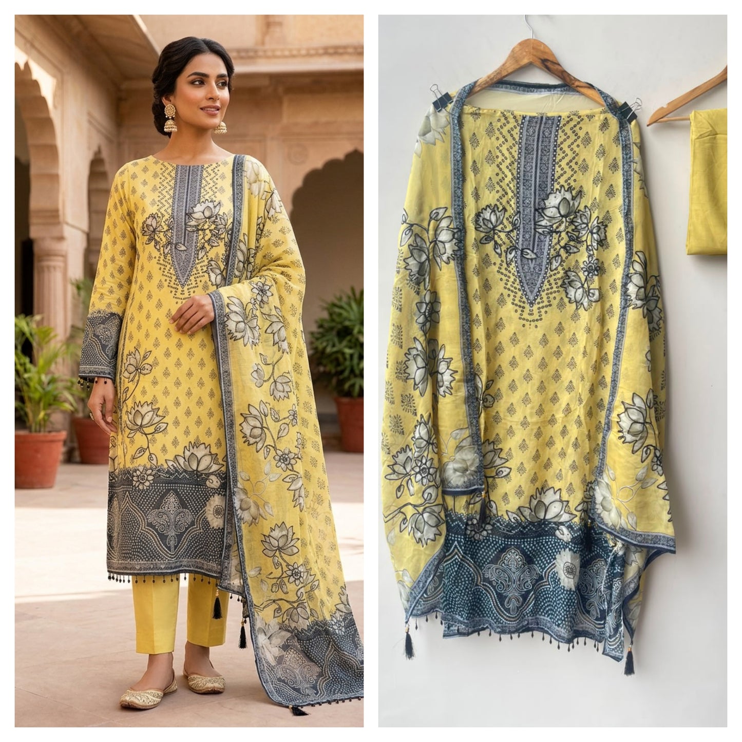 Organza printed unstitched ladies suit Rc19225
