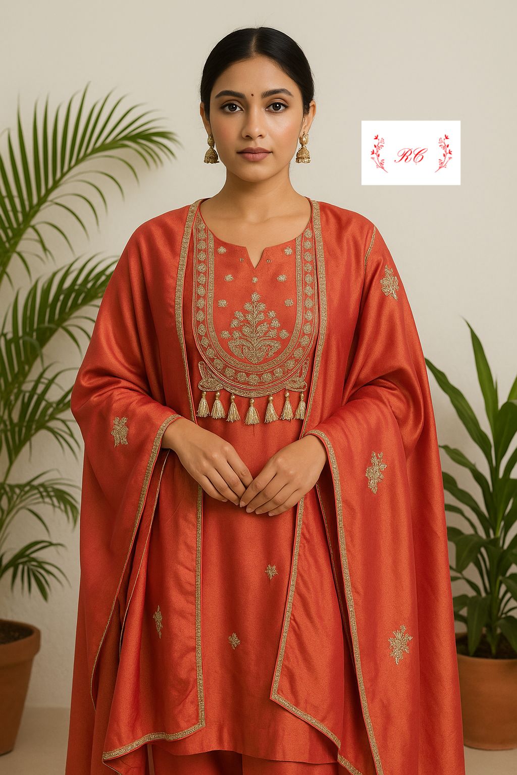 Shimmer silk semi stitched ladies suit Rc17533 (a)